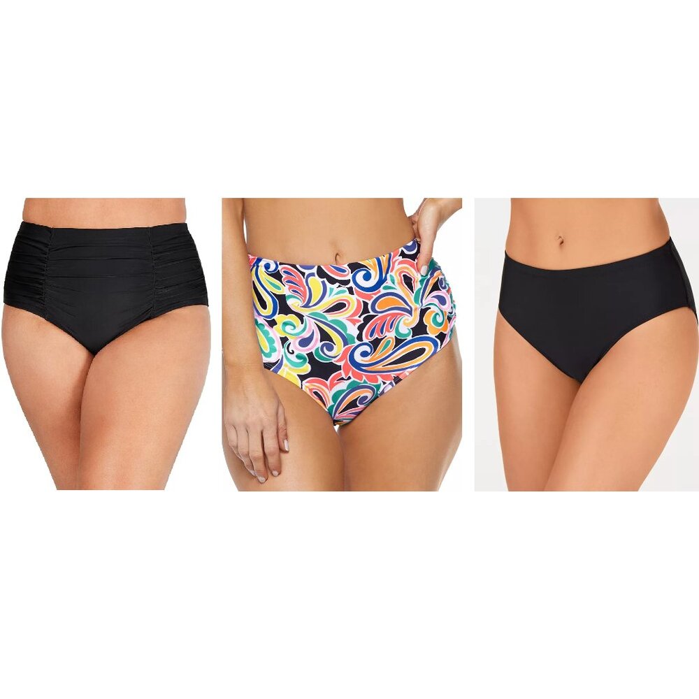 NWT Island Escape Women's Bikini Bottoms Multicolor Size 6-20W $50 12HL447